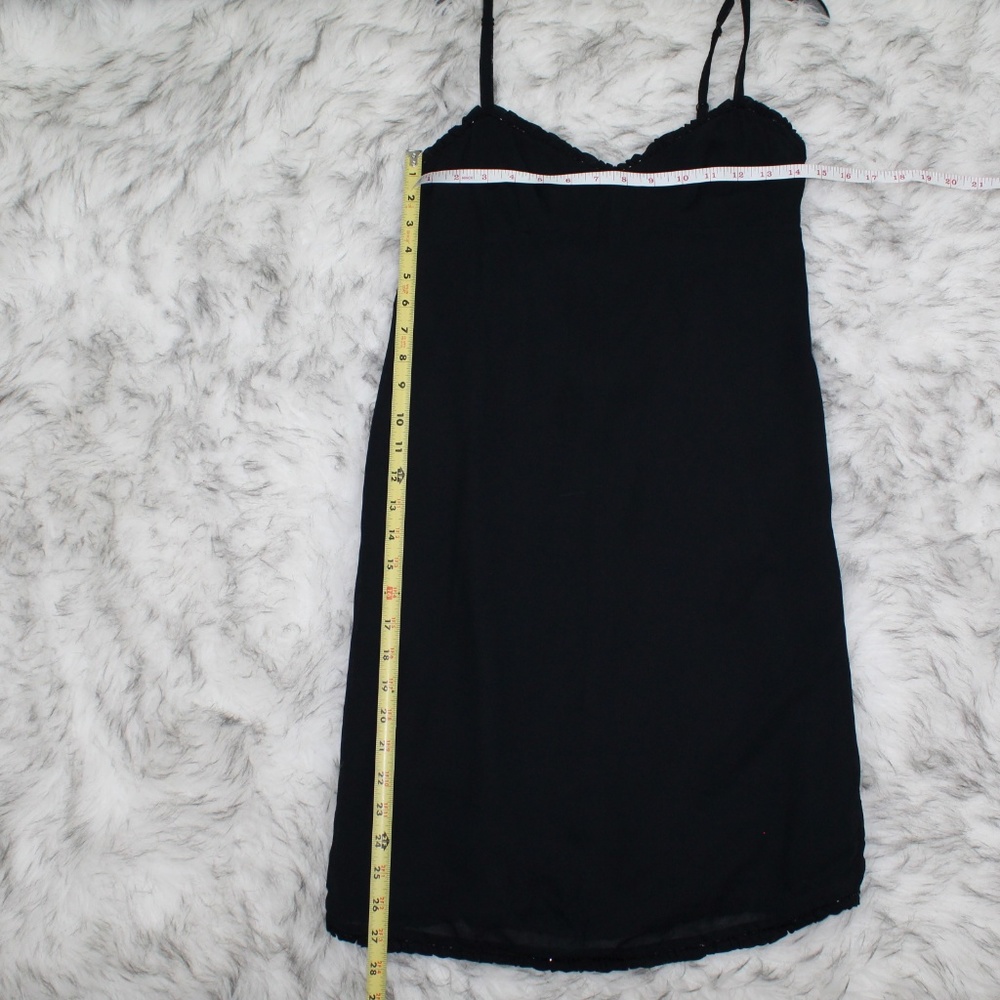 Ralph Lauren Black Beaded Spaghetti Strap Dress - Picture 4 of 8